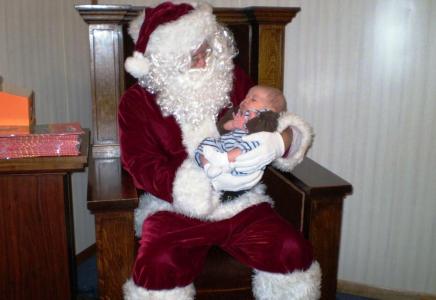 Santa visits Hudson